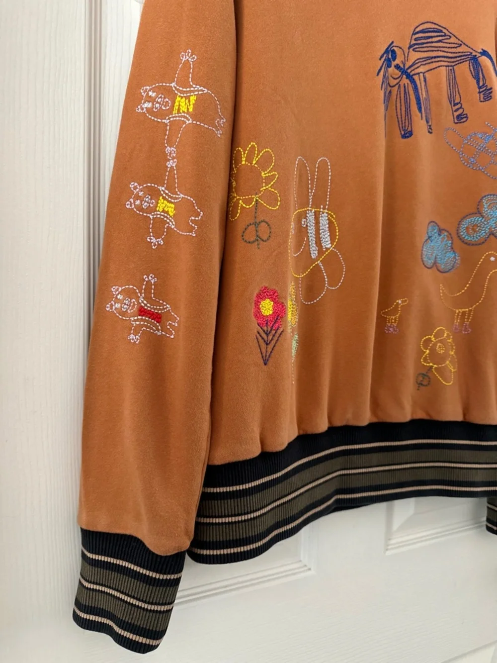 Vivienne Westwood Man Embroidered Crewneck Sweatshirt Orange SS16 Men's Medium